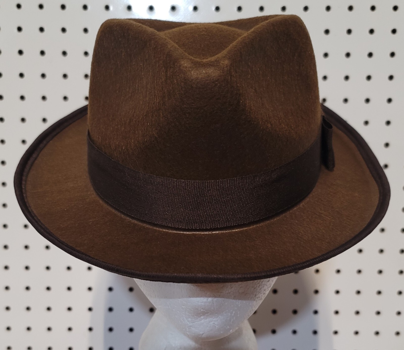 Brown PermaFelt Fedora Indiana Jones Hat Gangster Freddy Krueger