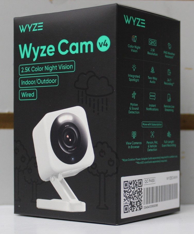 Wyze Cam v4 - 2.5K QHD Indoor/Outdoor WiFi Smart Security Camera