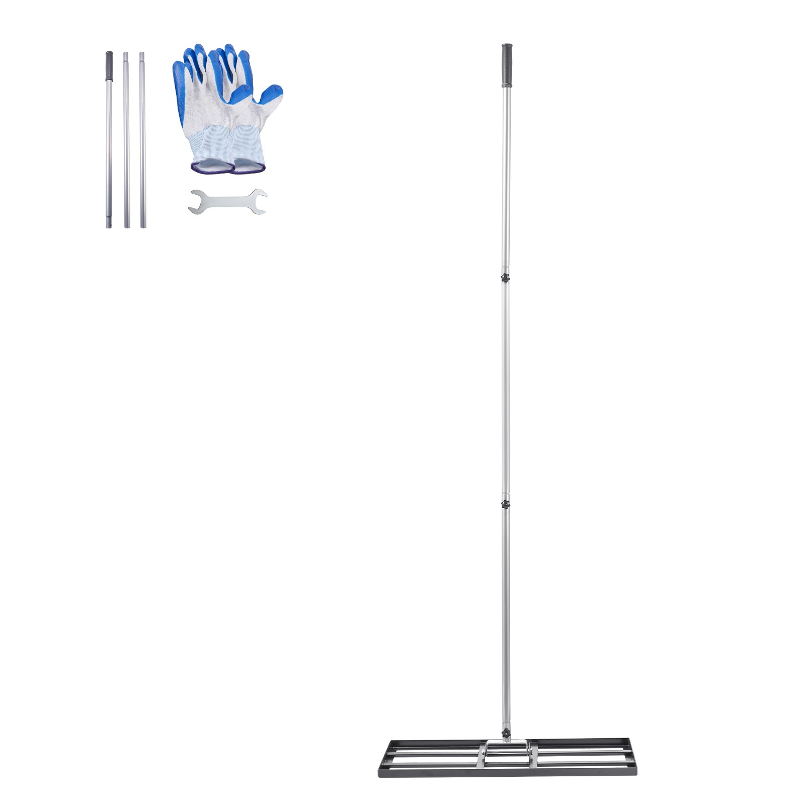 10x30in Lawn Leveling Rake Heavy Duty 83.9in Adjustable Handle for Yard