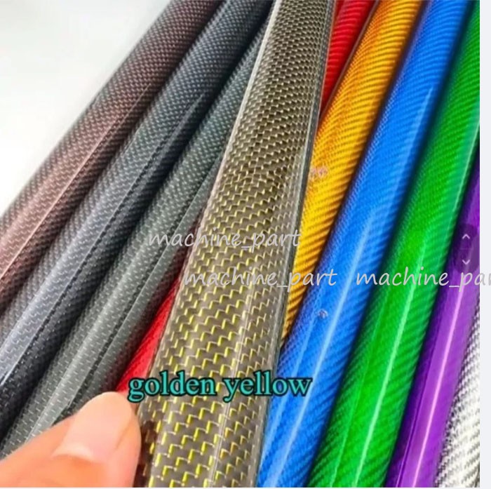2pc Colorful 3K Carbon Fiber Tube OD 6 8 9 10 12 14 16 18 20 22 25 30mm ,500mm L