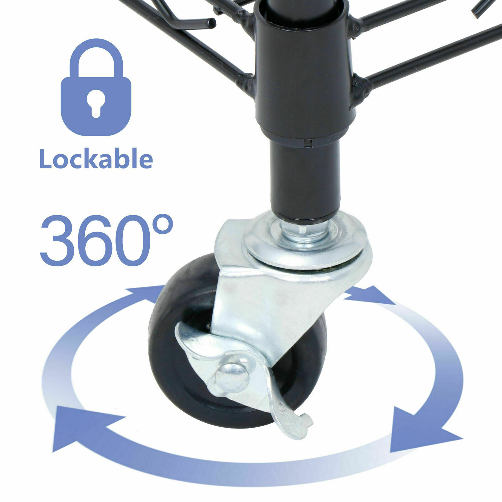 2PCS 5-Tier Shelves Wire Unit Rack Large Space Storage Rolling with 8 Casters