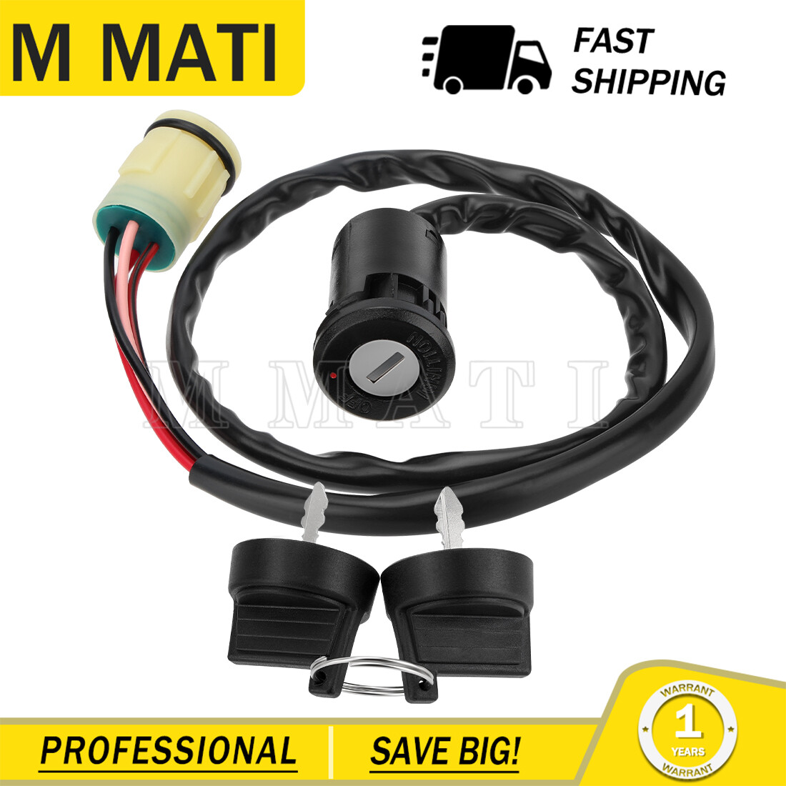 Ignition Key Switch for Honda TRX450ES TRX450S Foreman 4X4 1998 1999 2000 - 2004