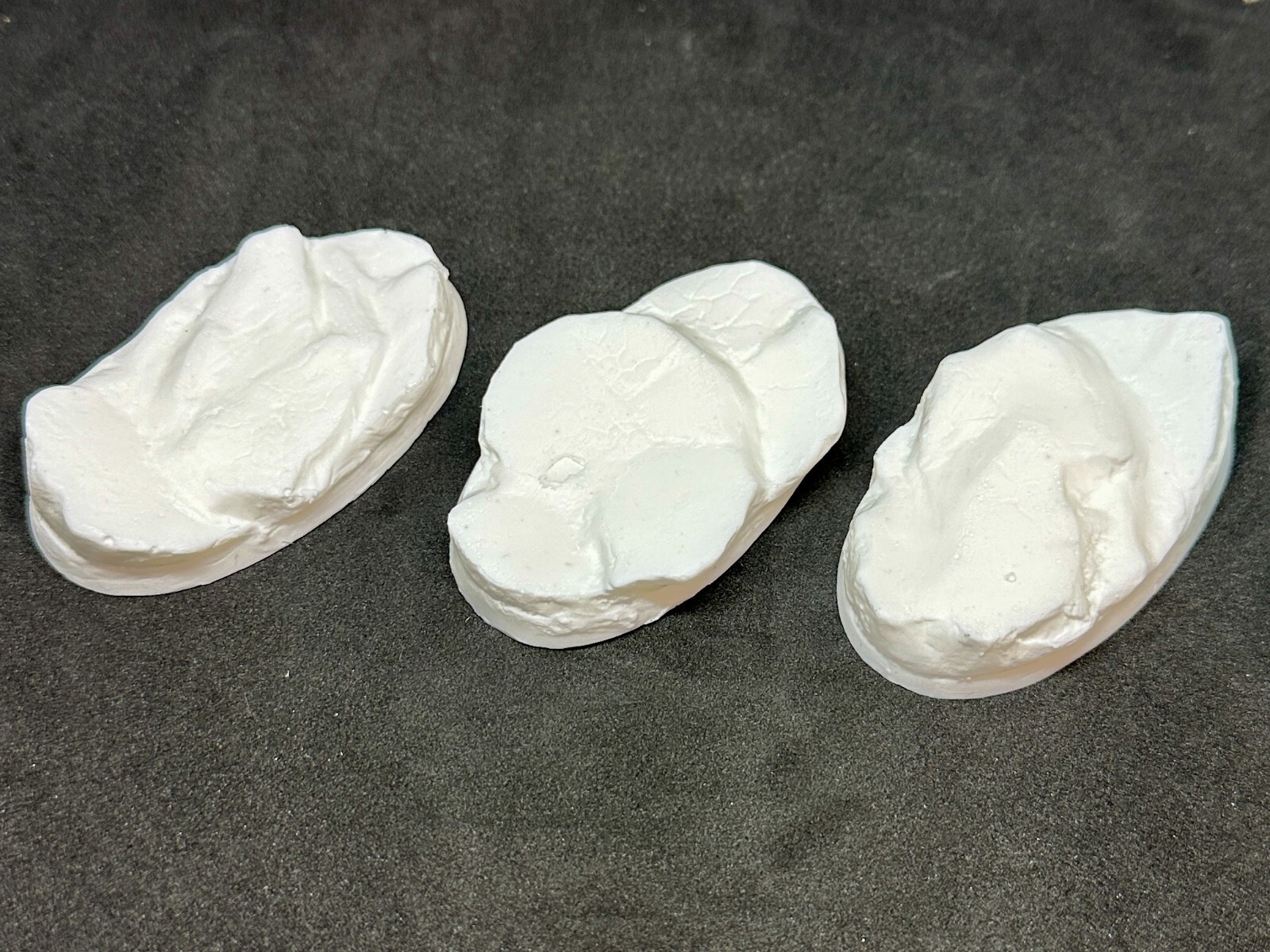 60mm Oval 60x35mm (3) Resin Base Slate v2 Scenic Rock Miniature Warhammer 40k