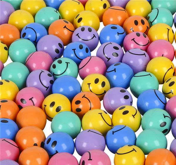 144 SMILEY SUPERBALLS, HIGH BOUNCE BALLS, SMILE, LOW PRICE SUPER FAST SHIPPING!!