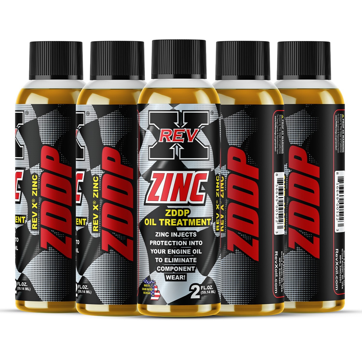 REV X Zinc ZDDP Oil Additive (5 Pack) 2 fl. oz. - Restore the Protection