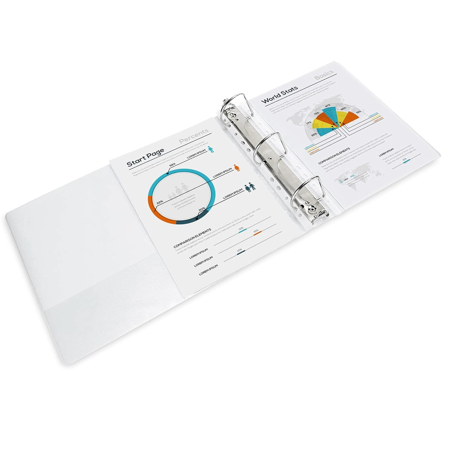 3 Ring Binders, 3 Inch, 2 Pack, D-Ring Organizer for School, Home