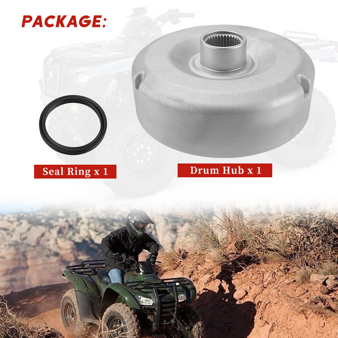 Rear Brake Drum Hub for Honda Rancher 420 TRX420FE/FM/FPE/FPM/TE/TM 2007-2013
