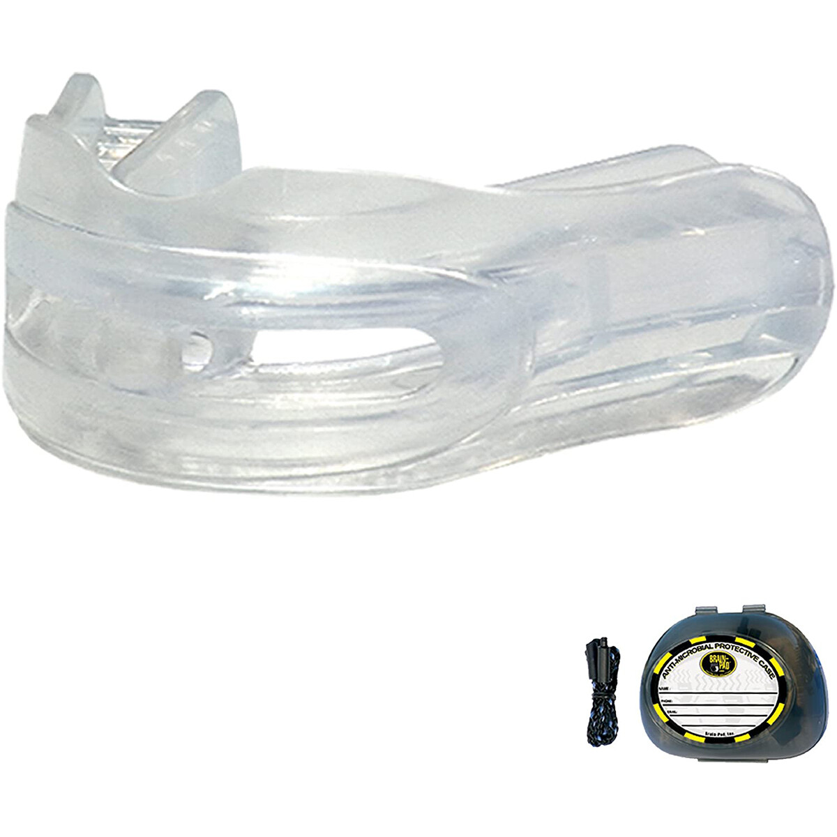 Brain Pad Double Guard Strapless Mouthguard - Adult - Clear