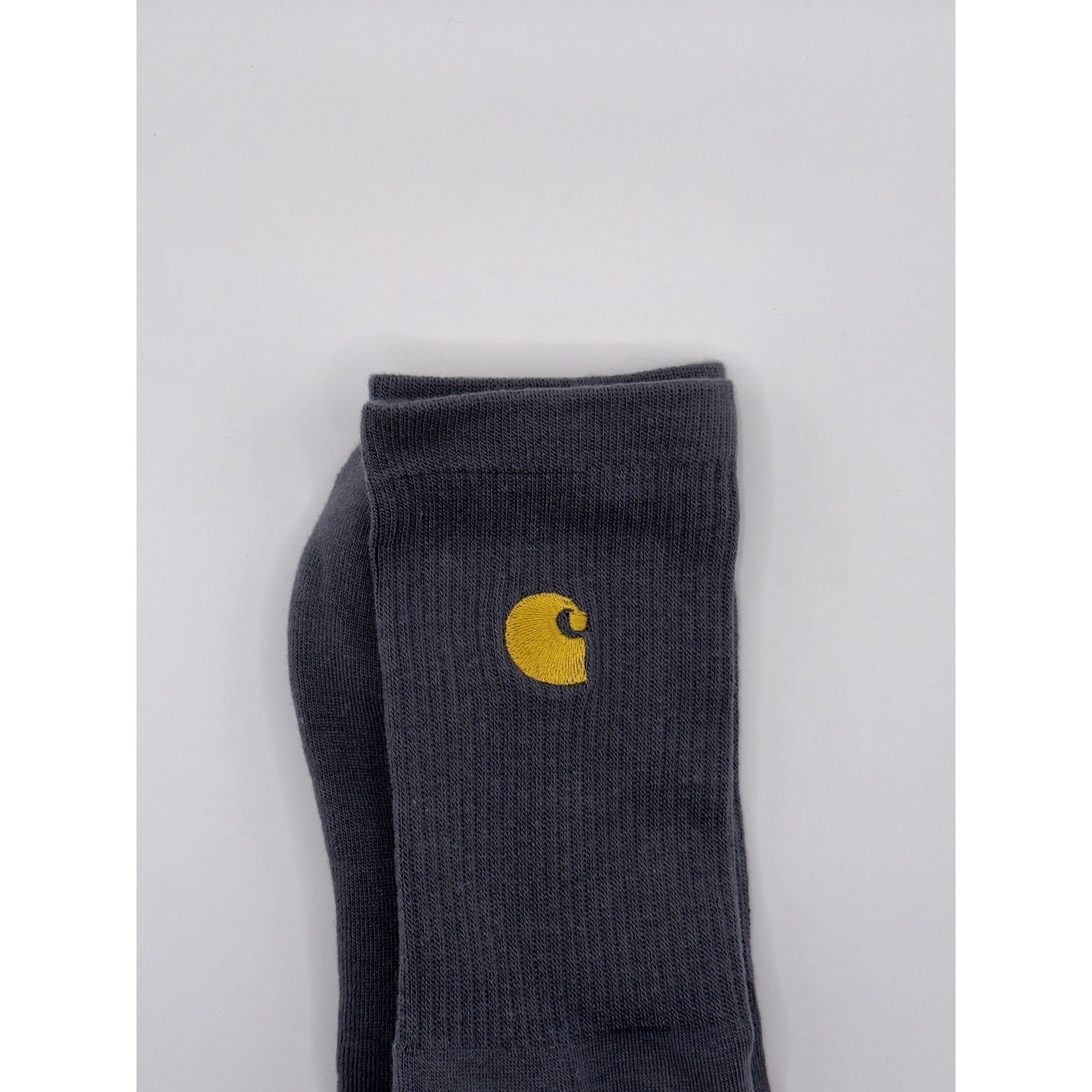 CARHARTT 3 PAIRS WIP CHASE CREW SOCKS IN JUNIPER AND HEATHER GRAY ONE SIZE