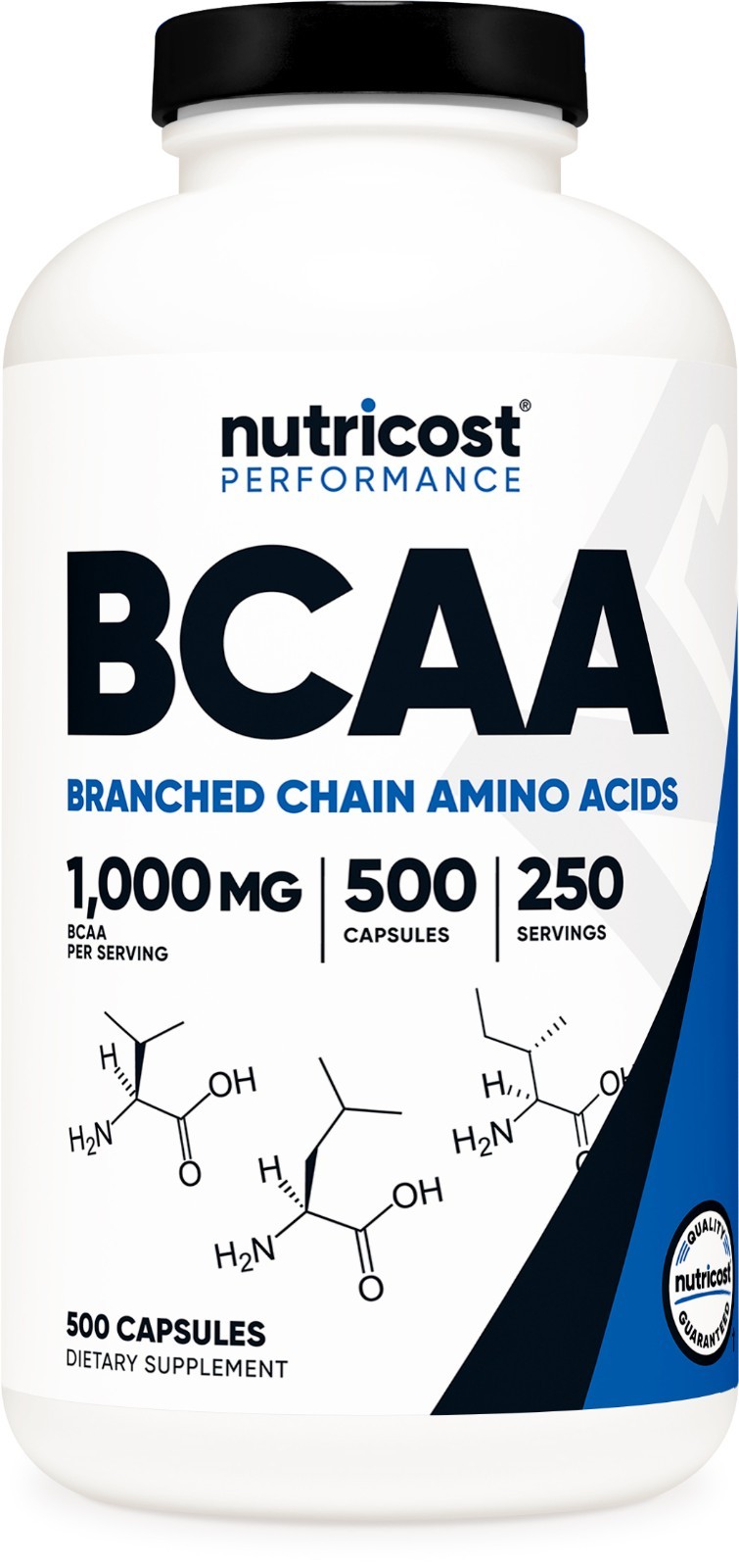 Nutricost BCAA Capsules 2:1:1 500mg, 500 Capsules
