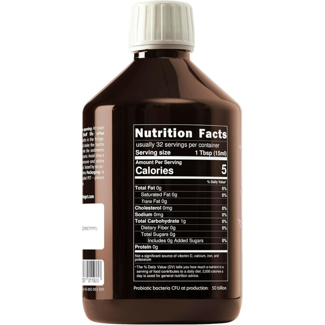 ✨ VITAGUT Liquid Probiotic Prebiotic Postbiotic 50Billion CFU 19Herbs Organic Gu