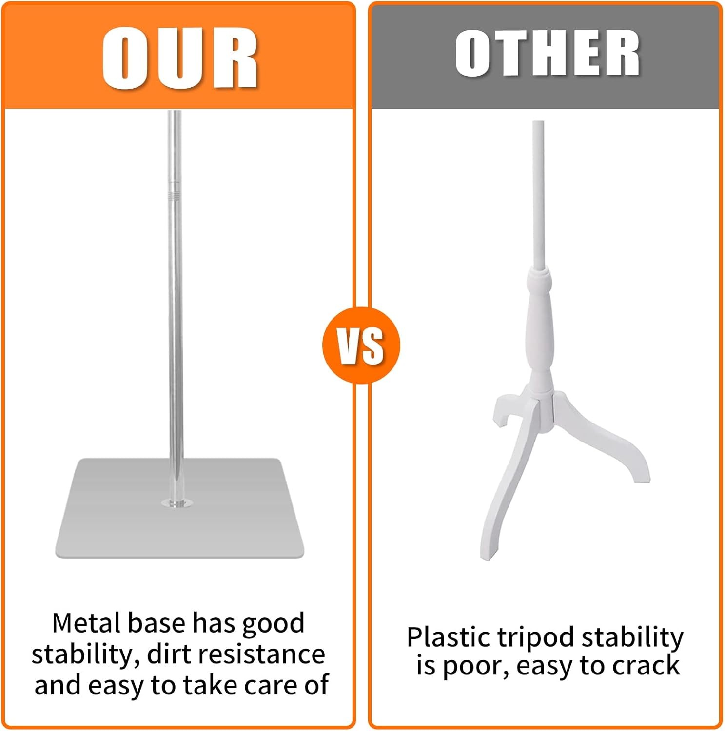 Female Mannequin Torso, Adjustable Dress Form 50"-70" with Metal Base