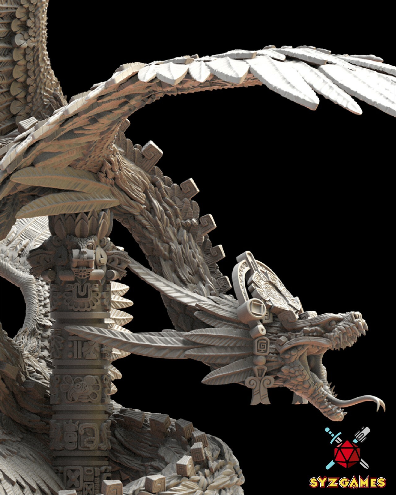 Goddess Quetzalcoatl Fantasy Miniature D&D RPG Tabletop Game