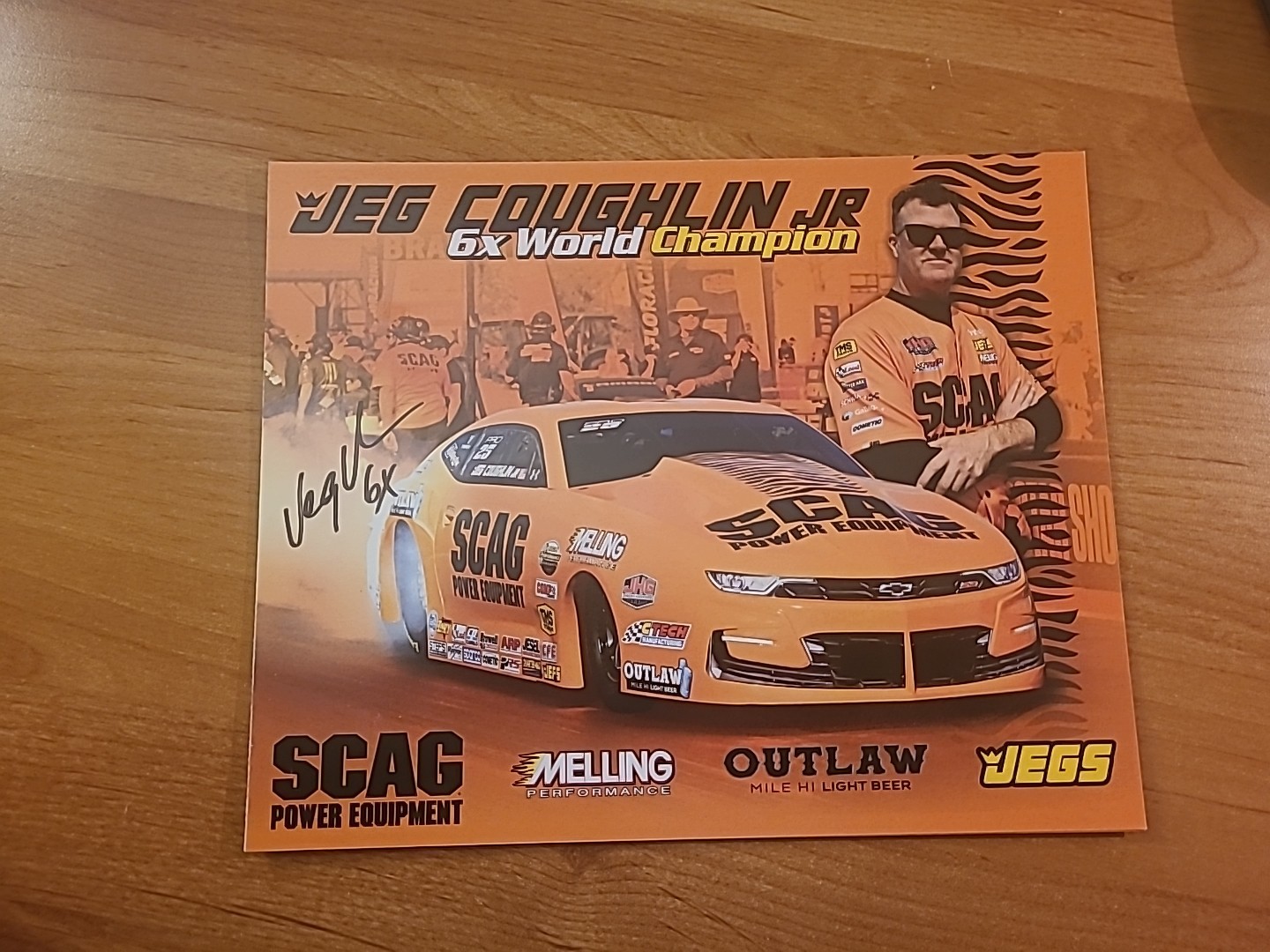 2024 Jeg Coughlin Jr. NHRA Hero Card Autographed Signed