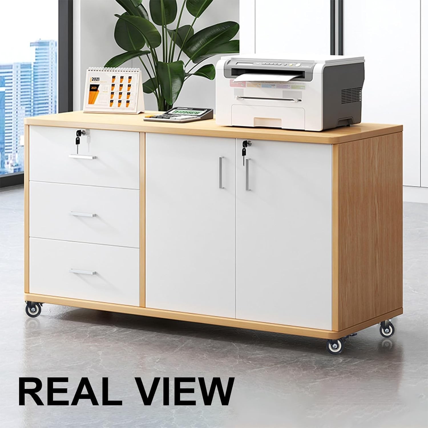 2 Inch Wheel Casters,Set of 4 Heavy Duty Casters,with Brake,No Noise Locking Pol