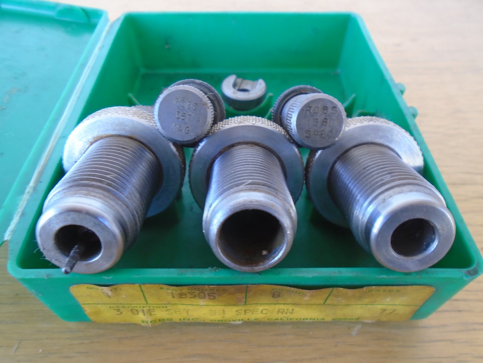 RCBS .38 Special /.357 Magnum 3 Die Set ~ with Shell Holder