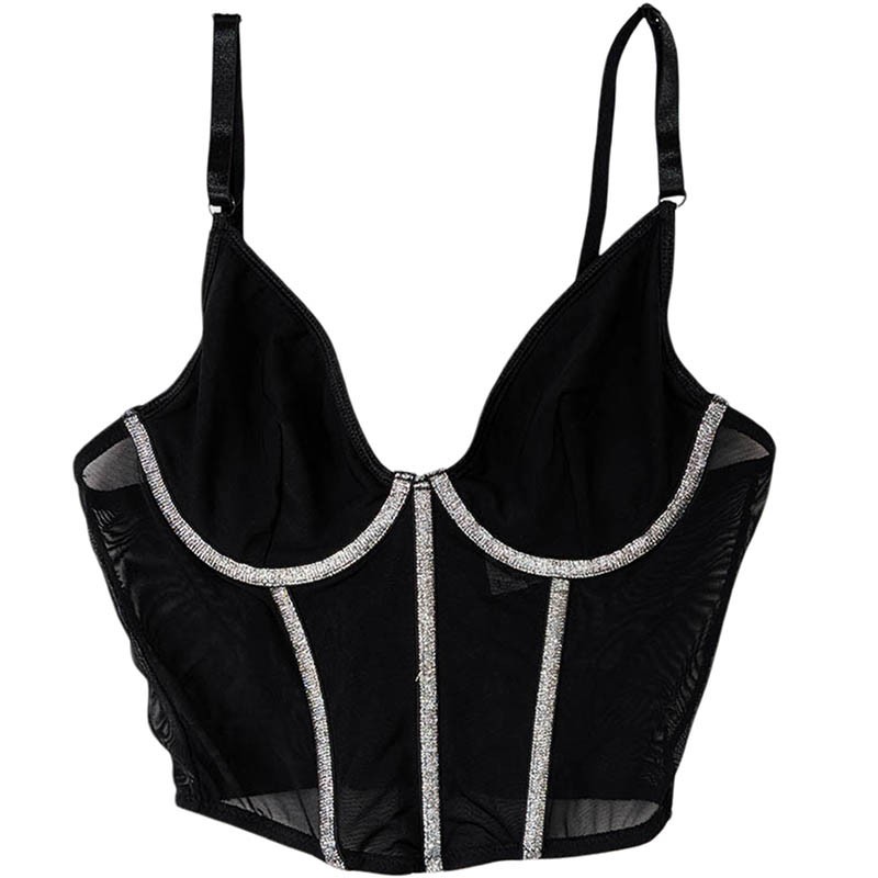 Spirit Bustier Corset Lace Womens M Black Whimsigoth Cosplay Y2K Fairy Grunge