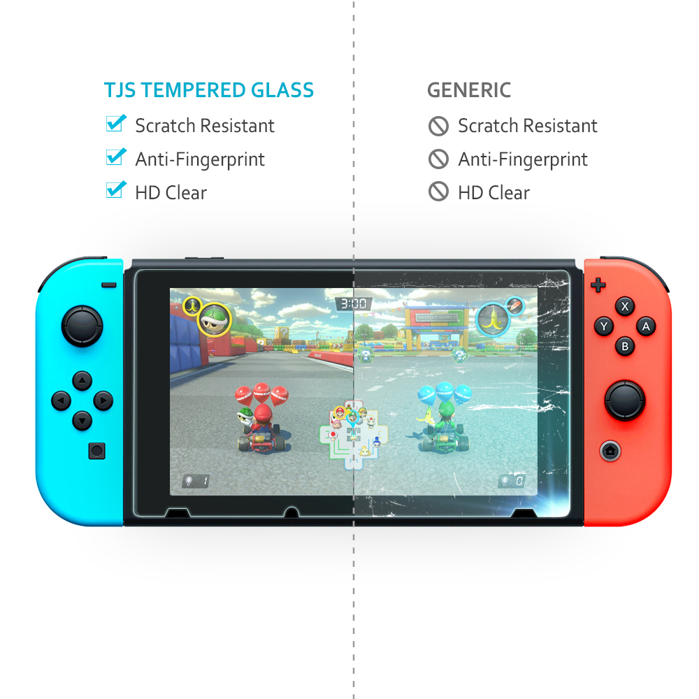 2xPremium HD Tempered Glass Screen Protector Guard for Nintendo Switch/OLED/Lite