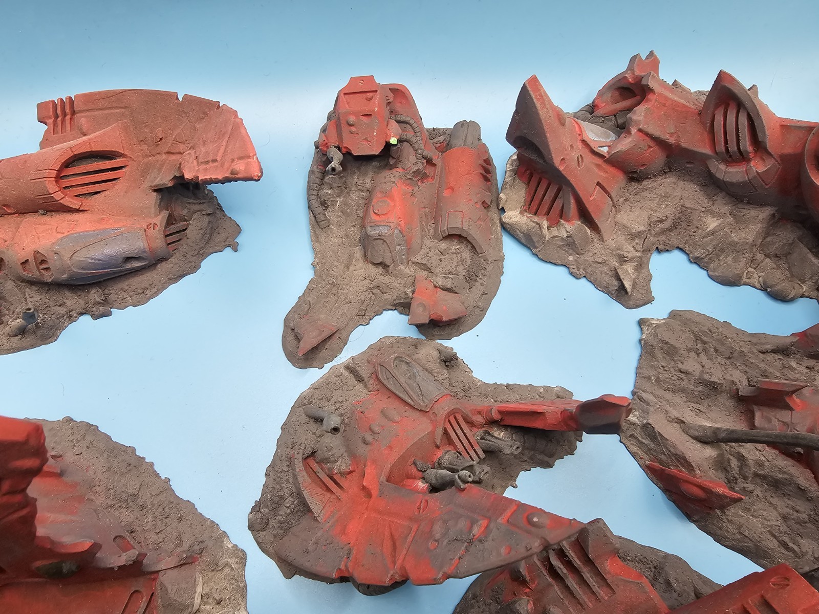 40K Eldar Aeldari Crashed Vehicle Terrain Set, Unpainted