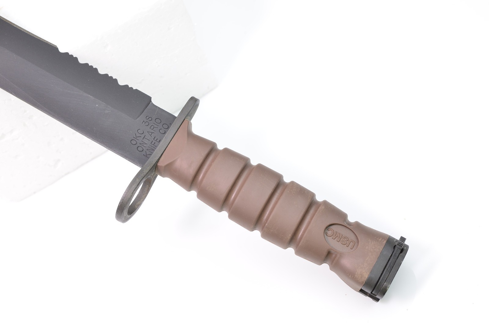 Vintage OKC 3S Survival Camping Hunting Knife Genuine + Scabbard Ontario Co USA
