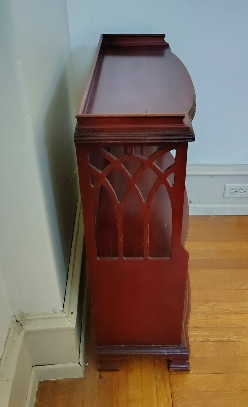 WEEKEND SALE ....Antique Butler model #604 bookcase with Cathedral cutout sides.