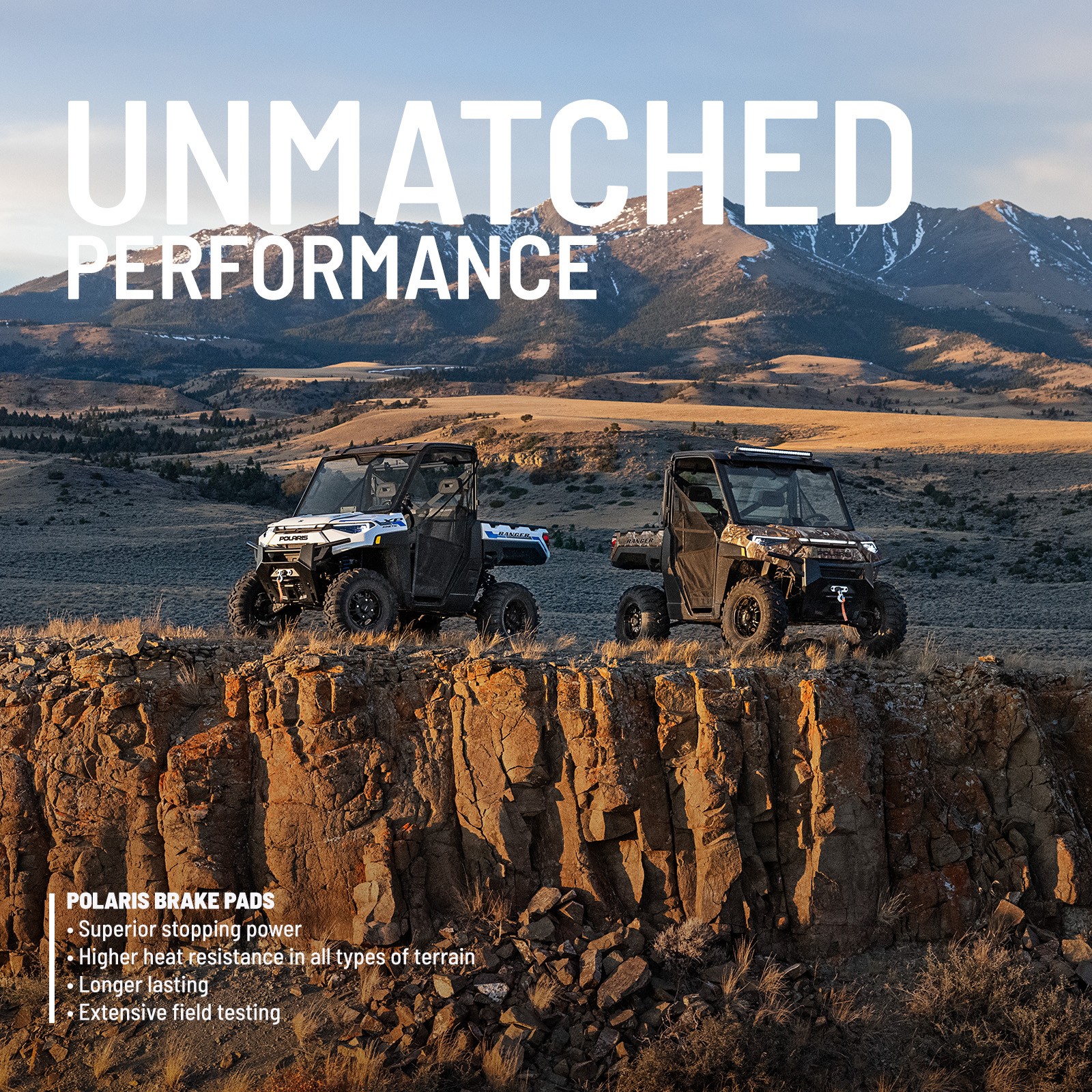 Polaris Sintered Rear or Front Brake Pads Set for RANGER XP 1000, GENERAL 1000,