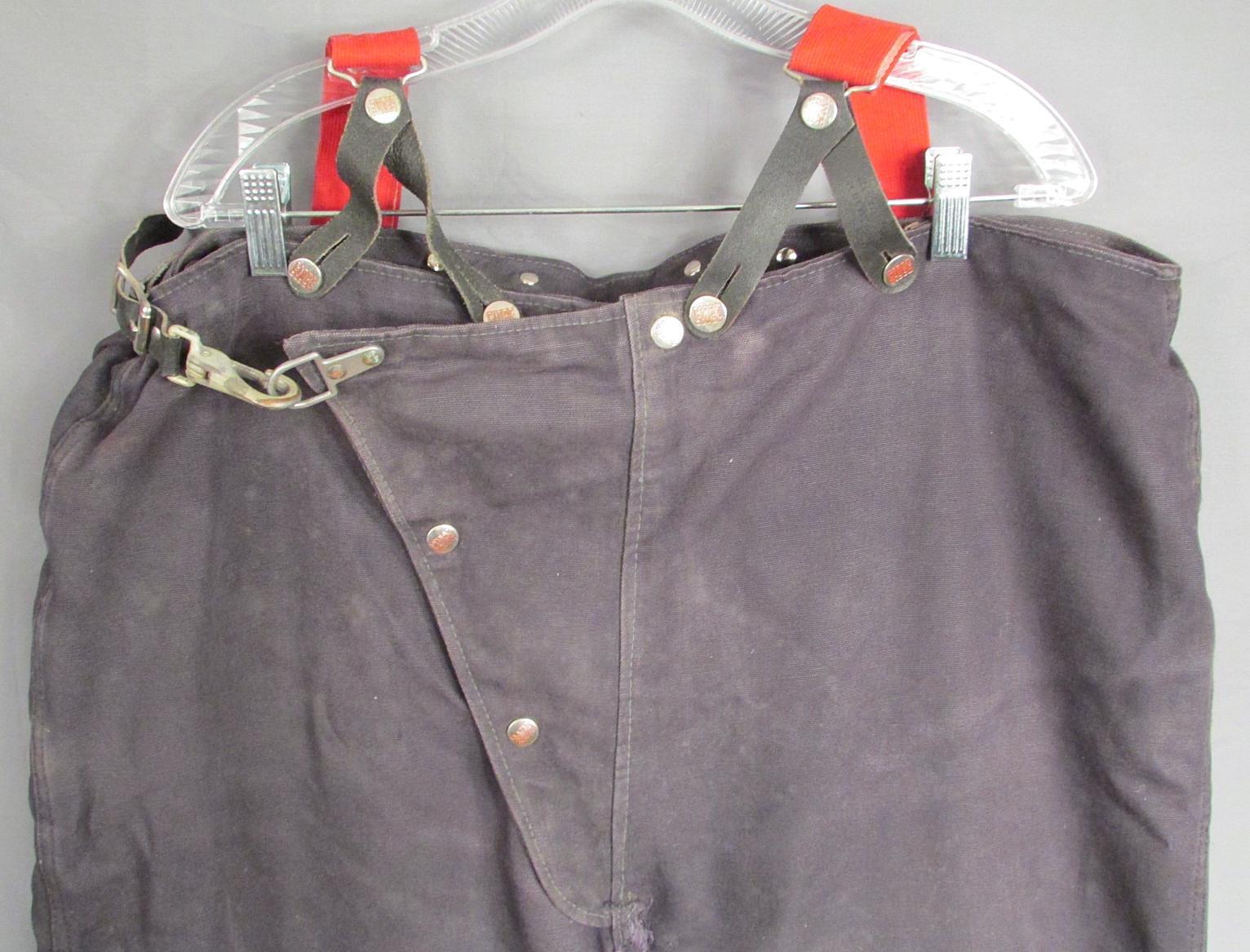 Vintage Globe Mfg. Firefighters Bunker Turnout Gear Pants Suspenders Fireman 40