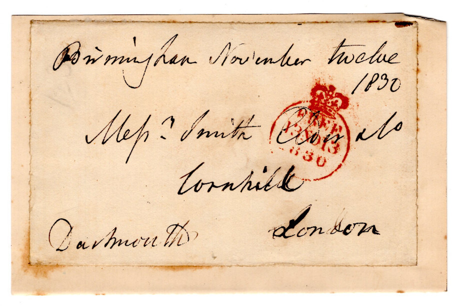 William Legge, 4th Earl of Dartmouth Signed Free Front 1830 / Autographed