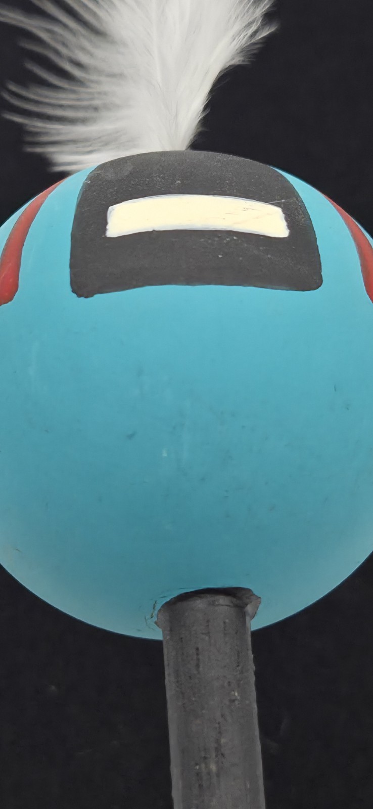 Hopi Kachina Ceremonial Spiritual Rattle Native American Indian Feather Folk Art