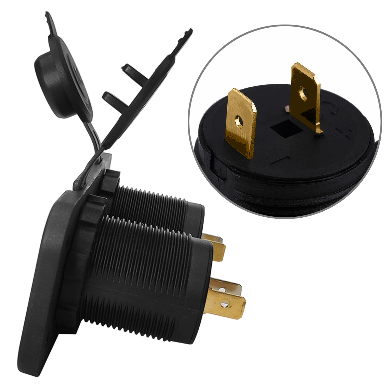 Dual USB Car Lighter Socket Splitter 12V Charger Power Adapter Outlet