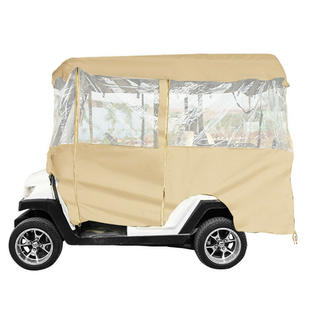 4 Passenger Golf Cart Cover Driving Enclosure Waterproof Person Roll-up Door
