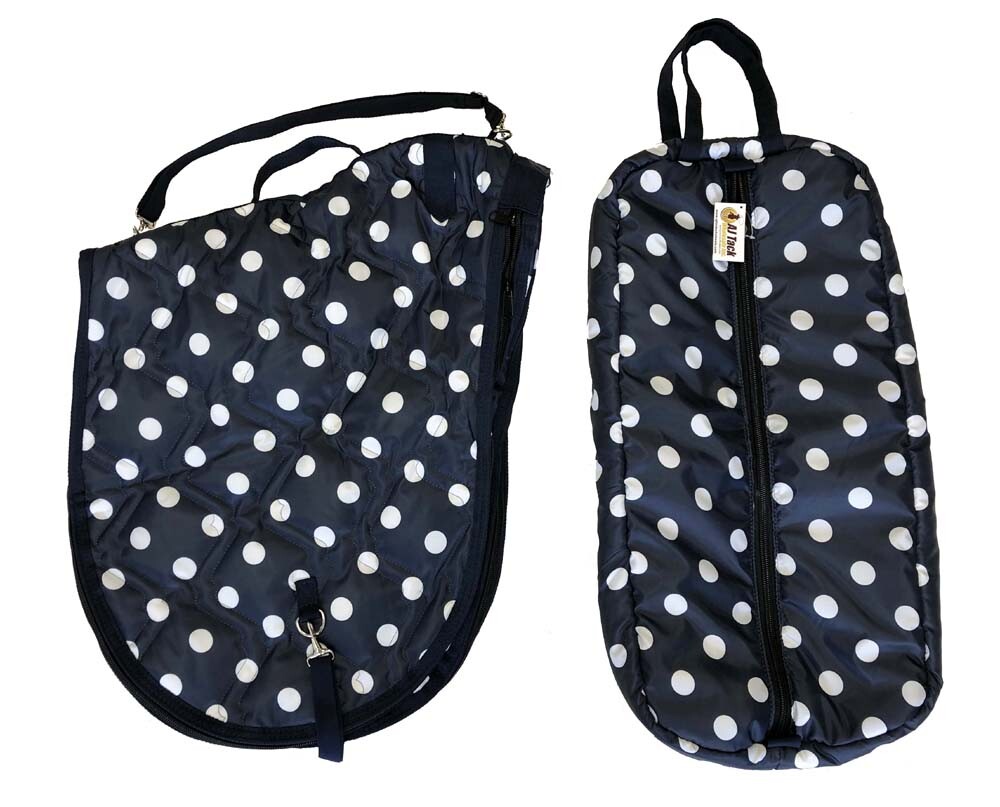 English Padded Saddle and Bridle Carrier Set