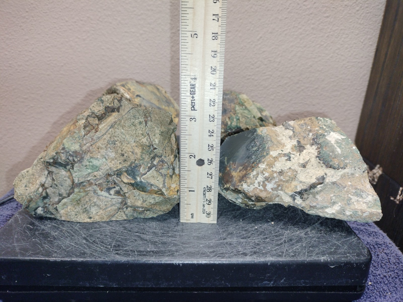 6.2LB ORBS Blue Mountain Picture of Jasper Rough 4pc Lot #23