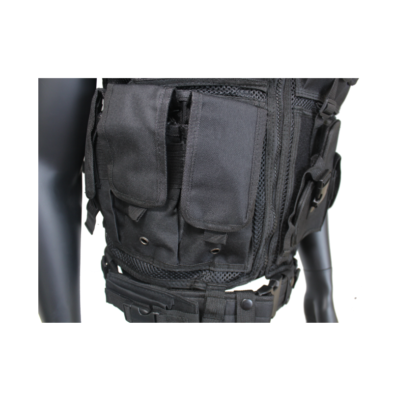 U.S Tactical Vest Military Police Airsoft Hunting Combat Training Gear Black
