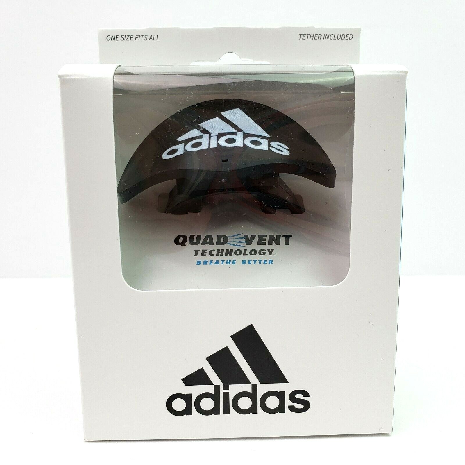 Adidas Quad Vent Technology Black Lip Protector Mouth Guard One Size Fits All