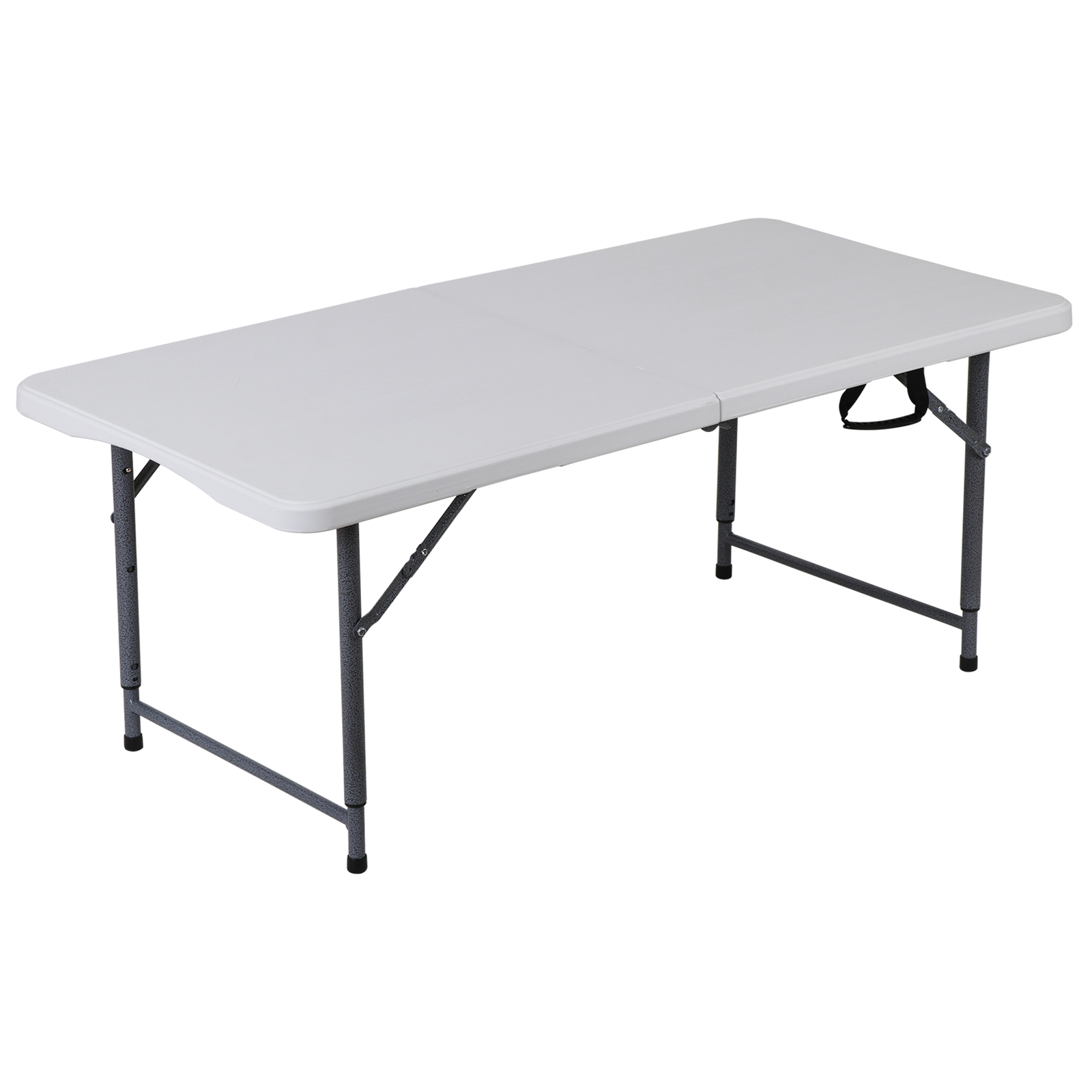 4FT Folding Table Heavy Duty Plastic Foldable Table Banquet Table w/Handle Lock