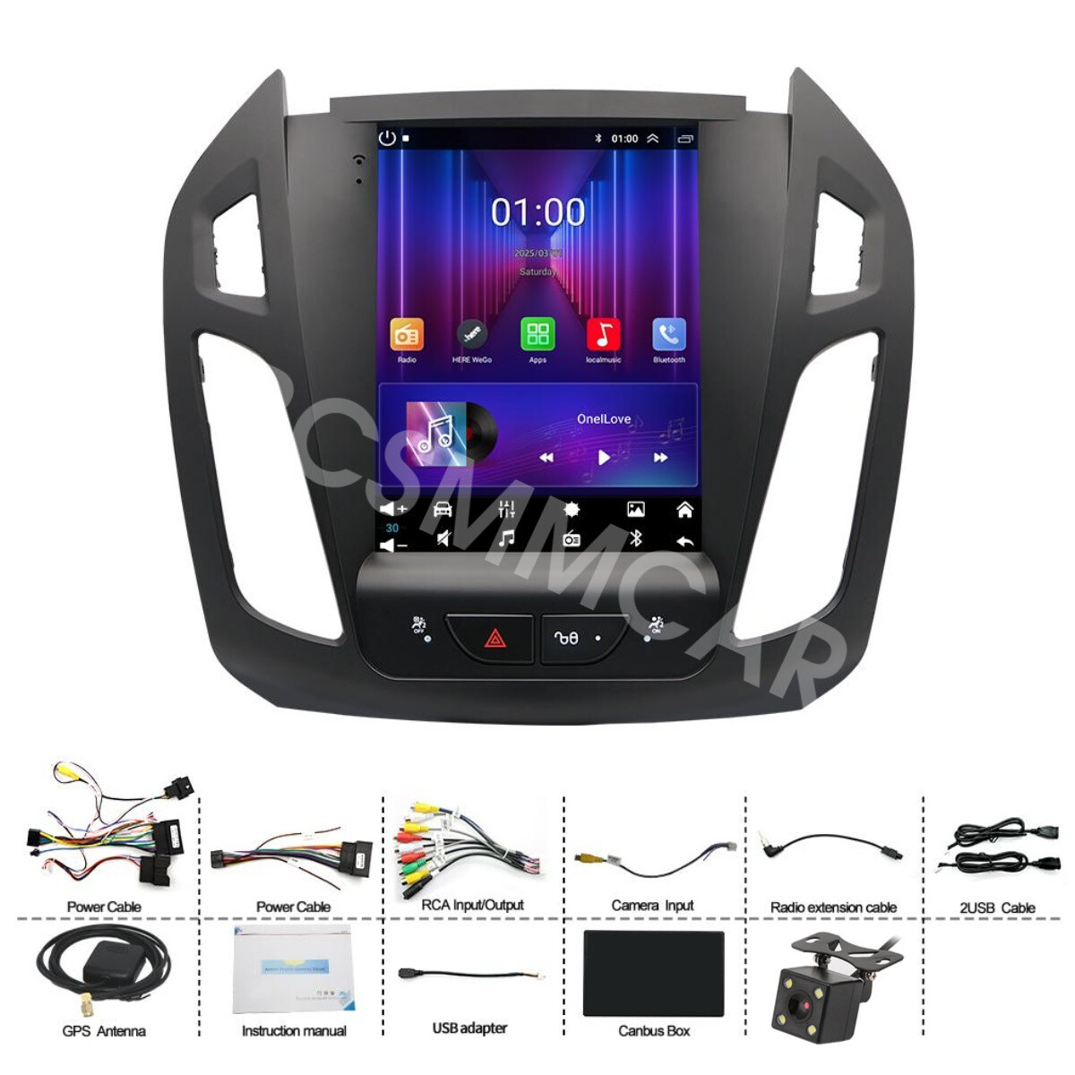Fit For Ford Transit Connect 2014-2018 For Carplay Stereo Car Radio BT FM W/CAM