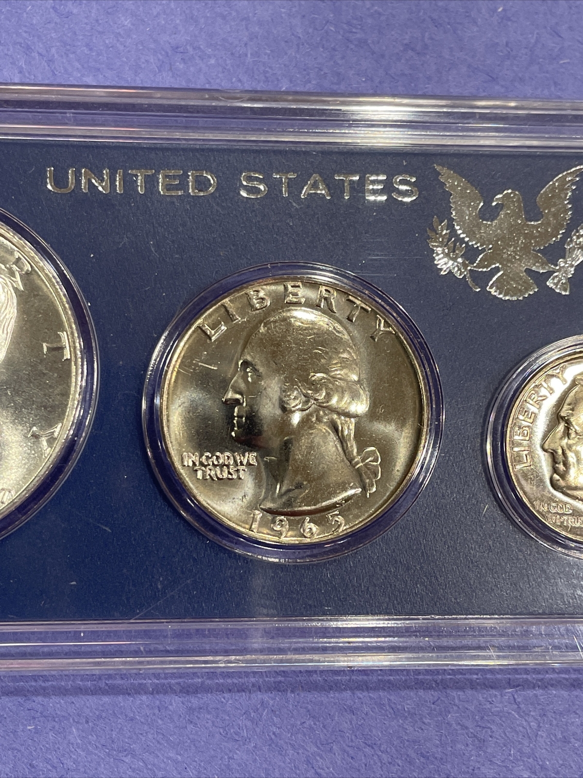 1965 US Special Mint Set Coins In Genuine Government SMS Holder