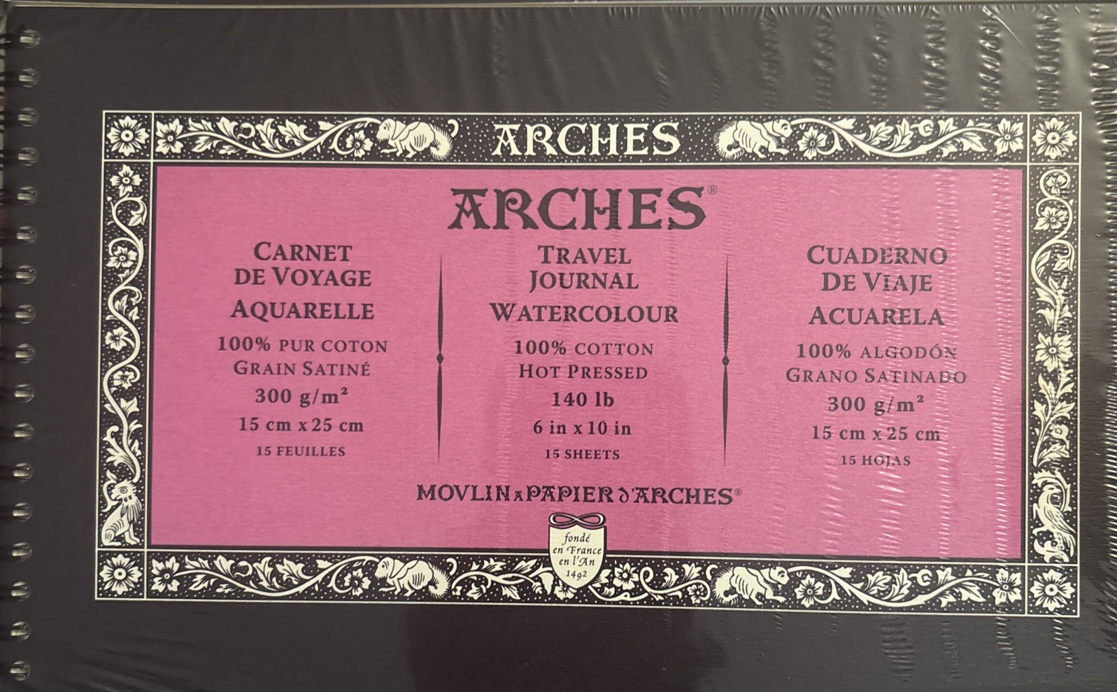 NEW LOT OF 19 ARCHES 6 X 10 Travel Journal HOT PRESSED Watercolor Paper C172