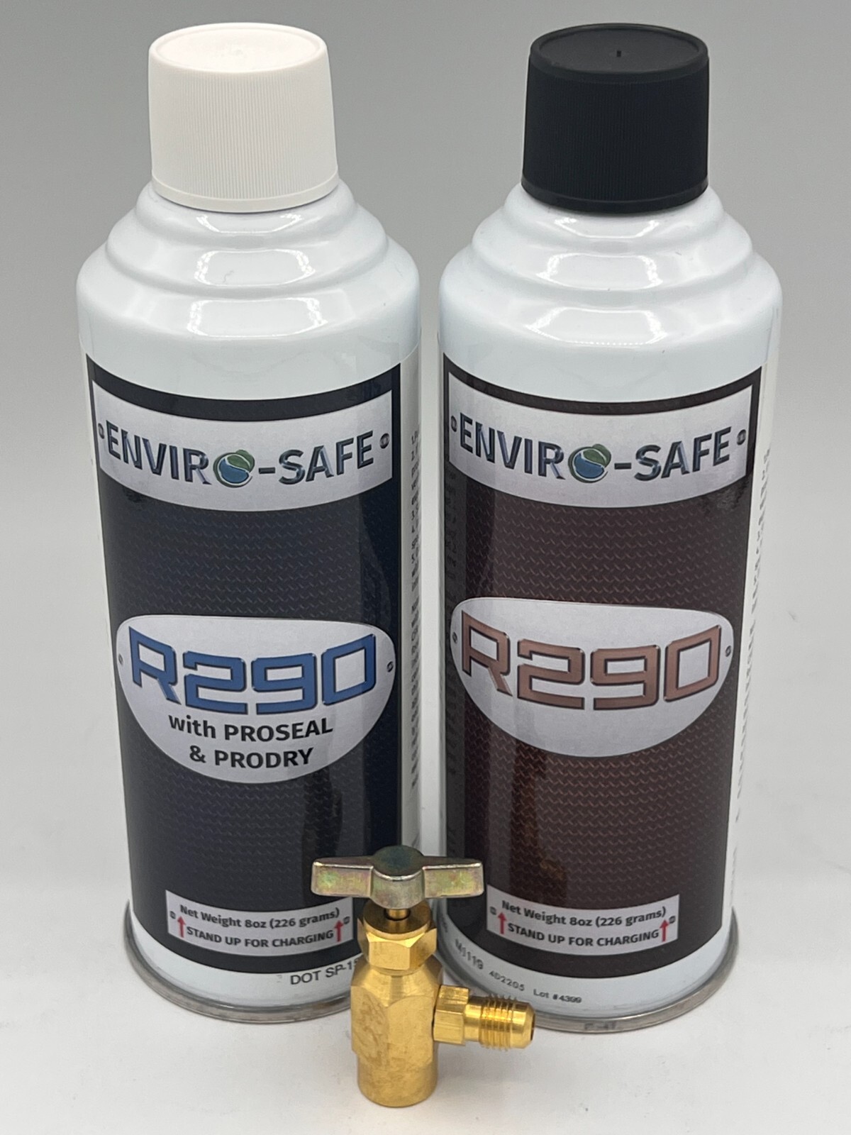 R290 Refrigerant UPRIGHT CHARGE K-28 VALVE CANS/with Proseal/Prodry & Tap