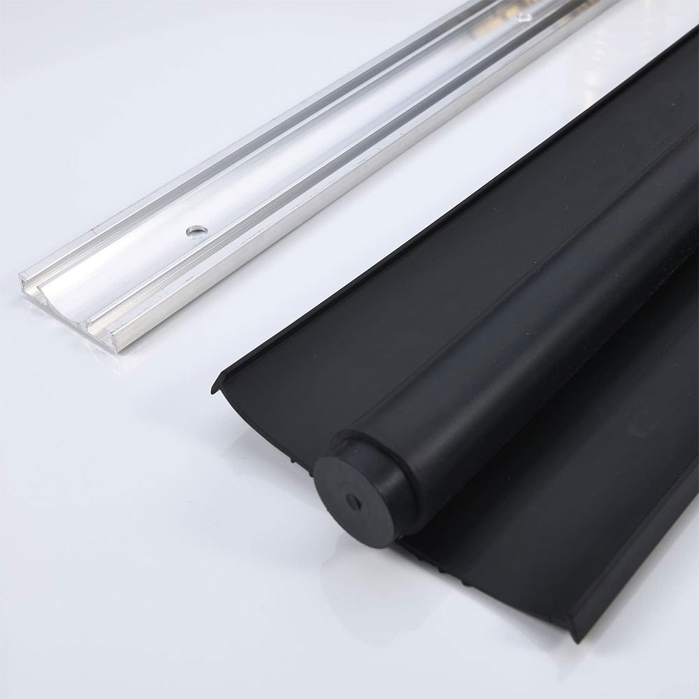 10Ft 1-5/8'' Universal U+O Ring Garage Door Bottom Seal kit with Track Retainer