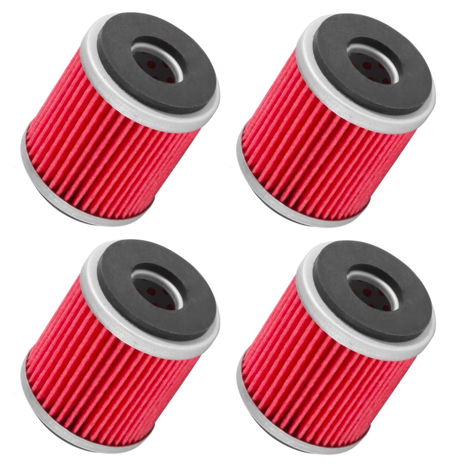 4-Pack Oil Filter Filters fits Yamaha YFZ450 YFZ450R YFZ450W YFZ450X Raptor 250