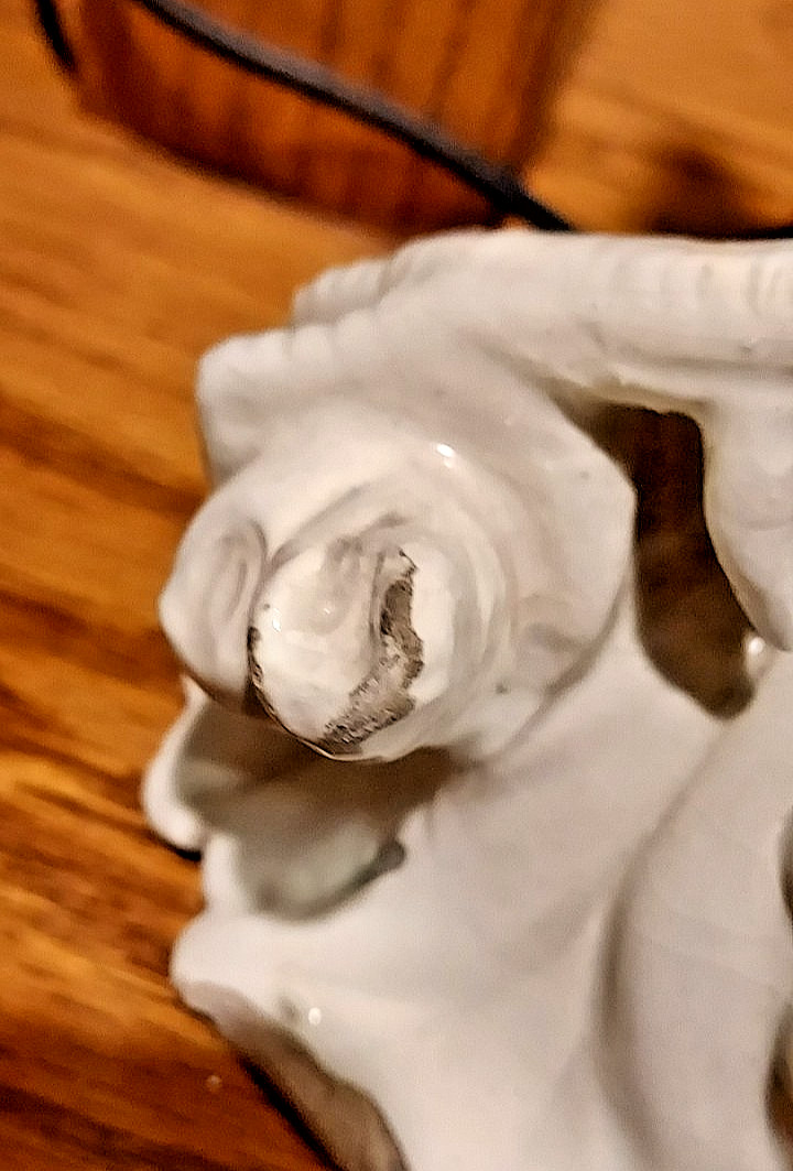 Large Italian Ceramic White Rooster/ Chicken 14"