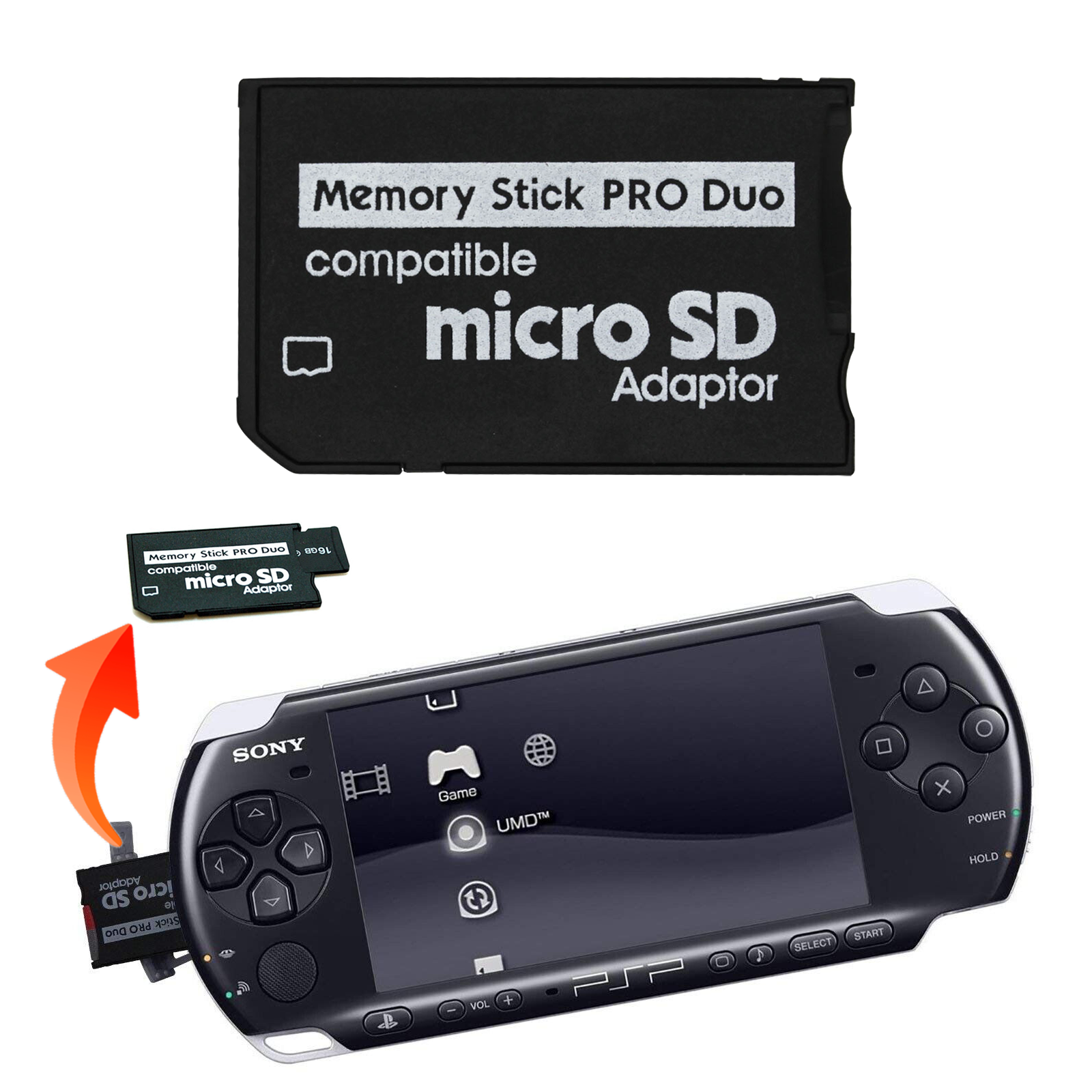 Micro SD SDHC TF to Memory Stick MS Pro Duo PSP Adapter For Sony and PSP Series