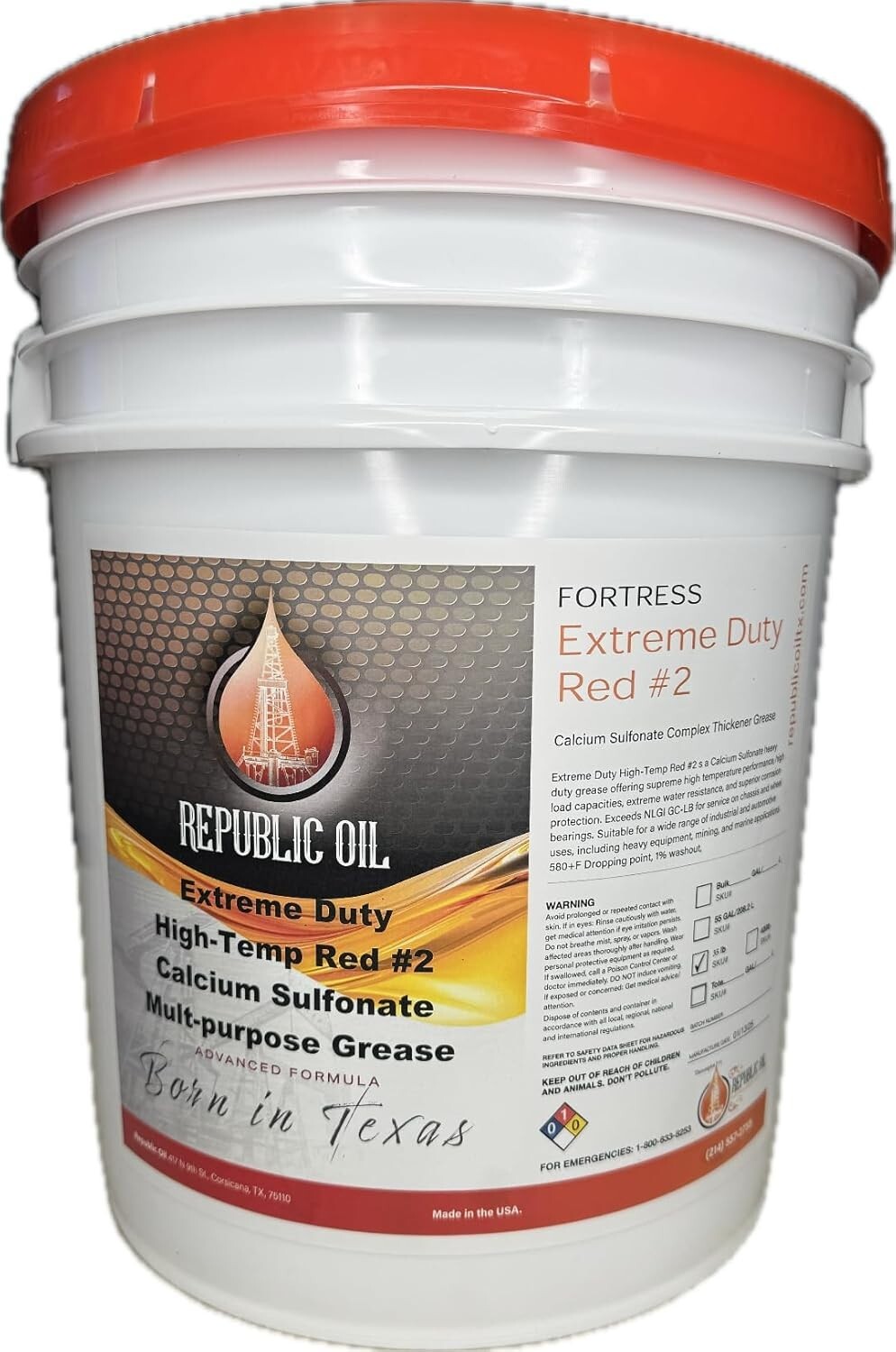 Extreme Duty High Temp Red #2 Multi-purpose Grease 35LB Pail