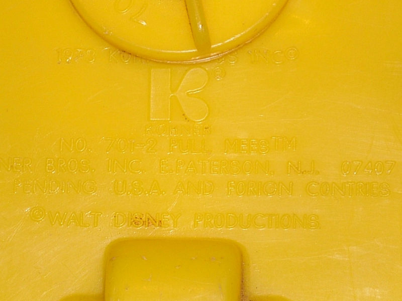 VNTGE KOHNER 1973 WALT DISNEY MICKEY MOUSE CAR PULL TOY