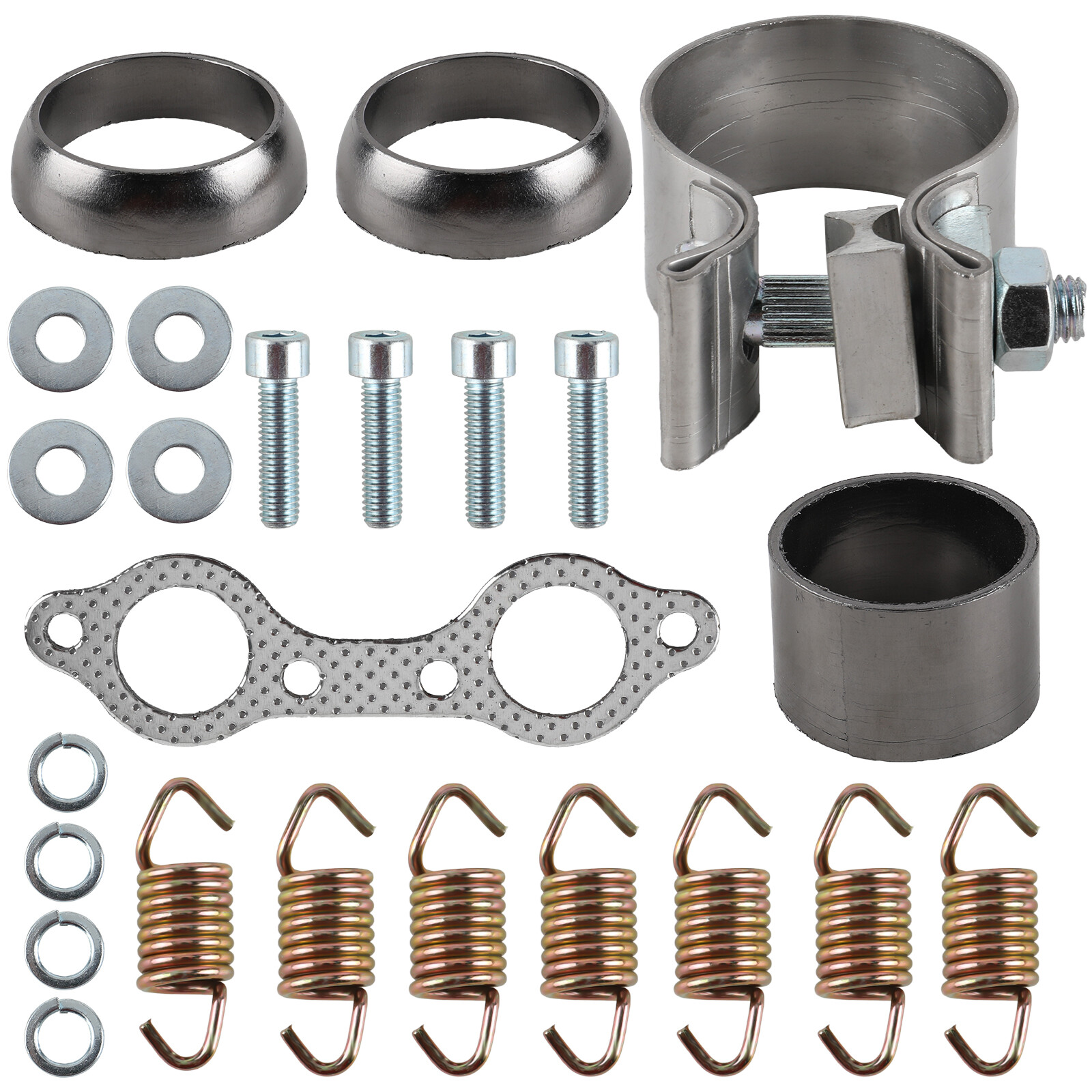 Exhaust Muffler Gasket Seal Spring Kit for Polaris Ranger RZR 800 EFI 2008-2010