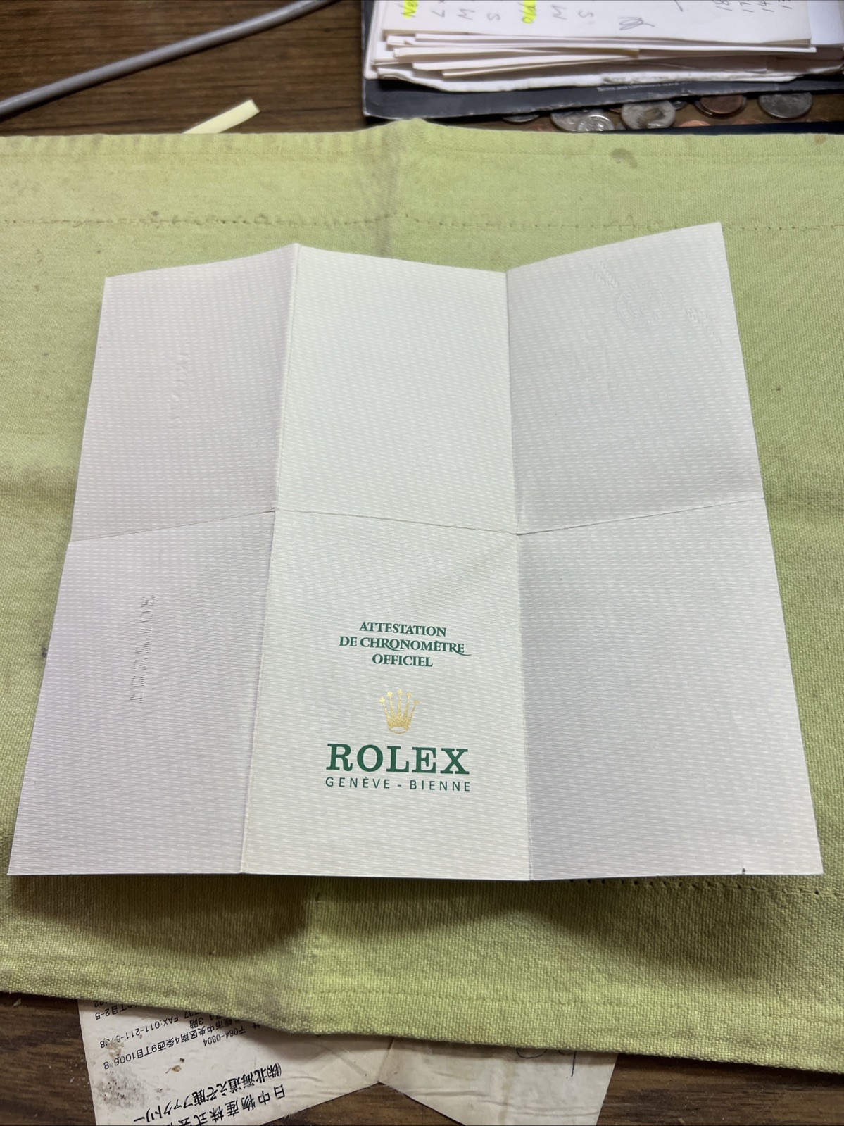 GENUINE Rolex Vintage watch Guarantee Warranty 1974 Certificate #301xxxx