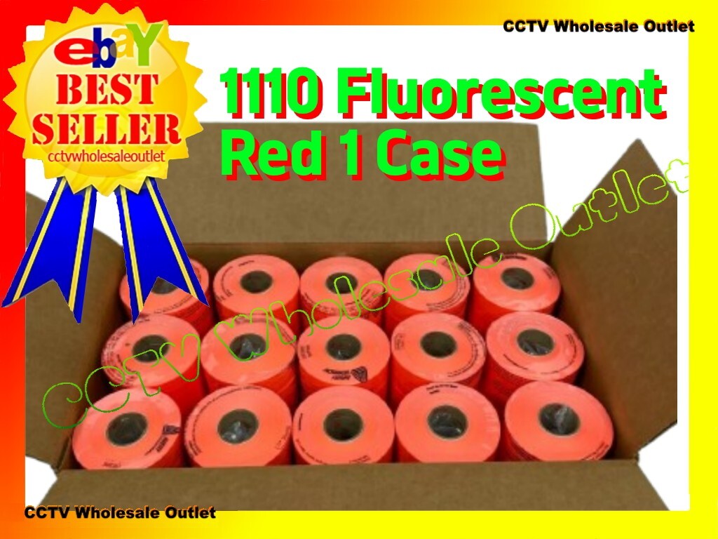 Genuine Monarch 1110 Fluorescent Red Labels One Box