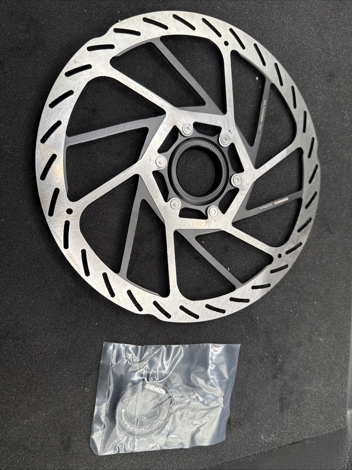 Sram Hs2 220mm Centerlock Mtb Mountain Bike Disc Brake Rotor With Lockring (NW)